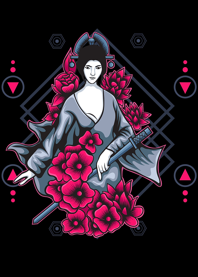 Geisha with sacred