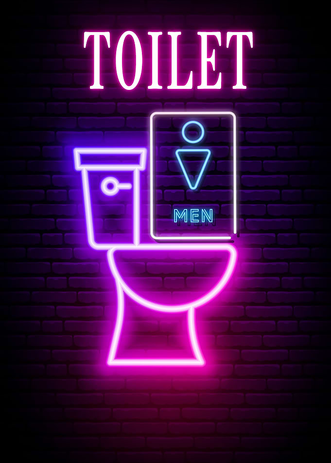 Toilet Men Neon