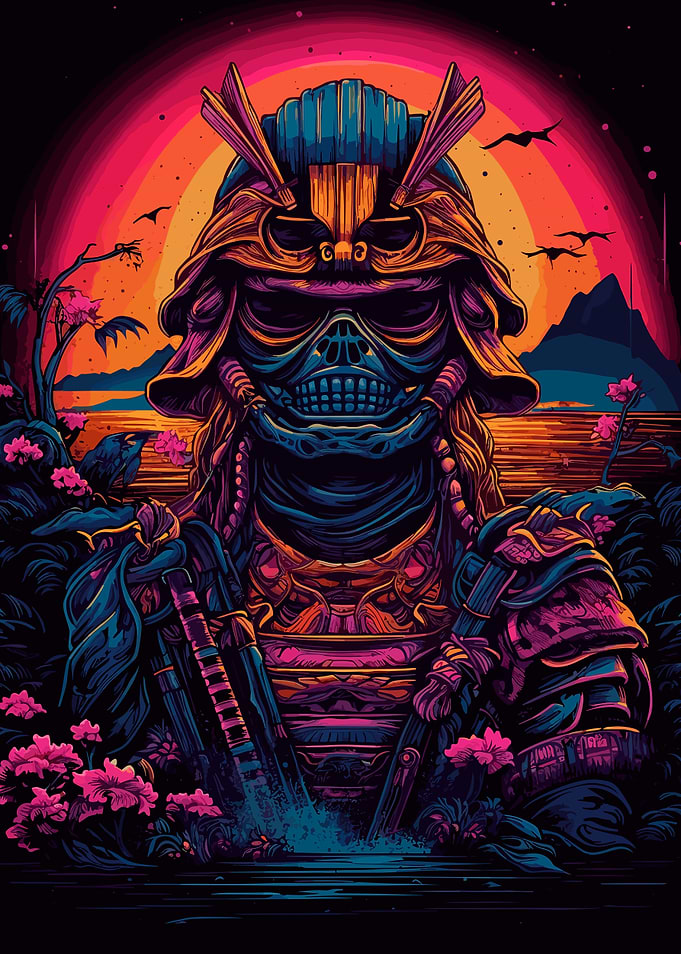samurai synth wave