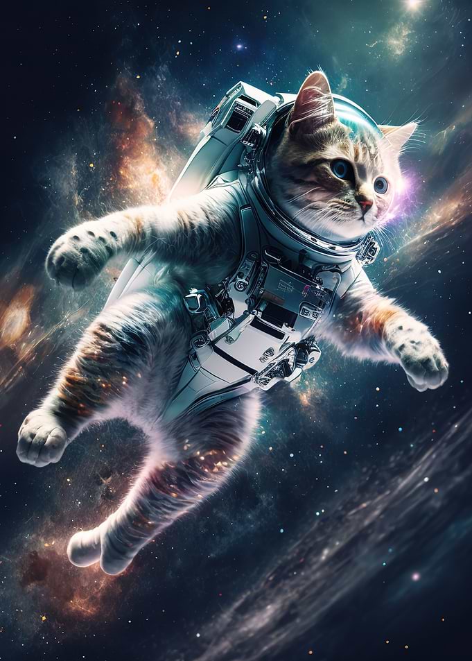 cat astronaut