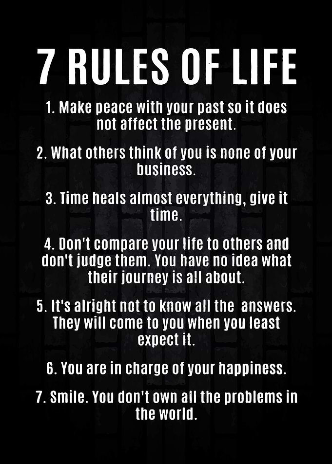 7 Rules Of Life Vintage