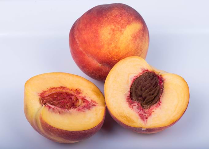 Peaches on White