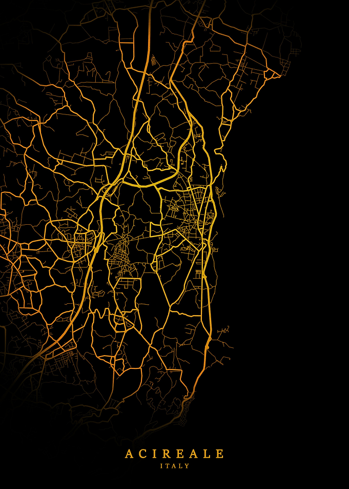 Acireale City Map Gold