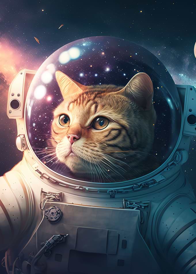 cat astronaut