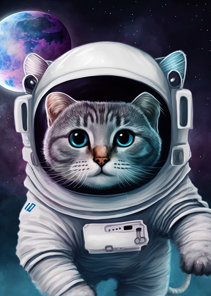 cat astronaut