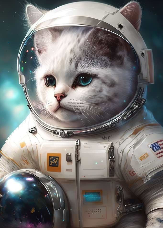 cat astronaut