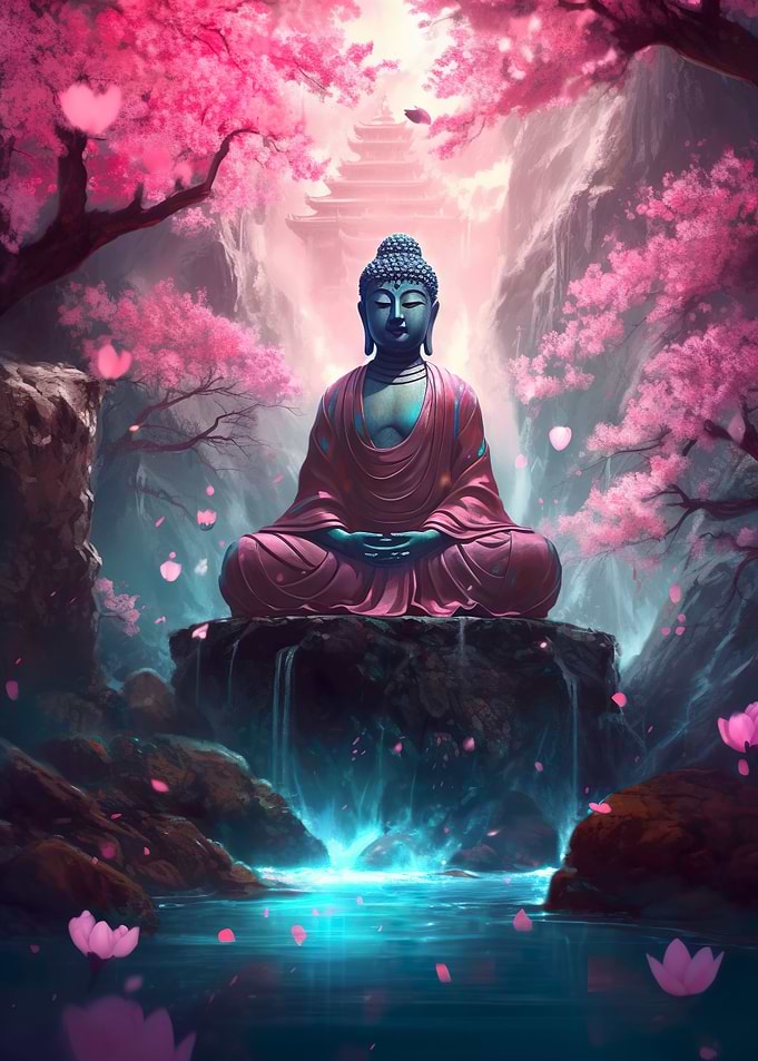 Japanese meditating buddha