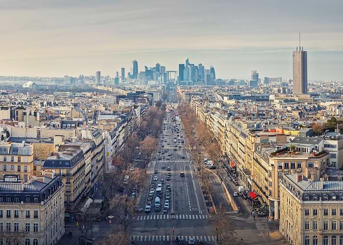 Paris view to La Defense