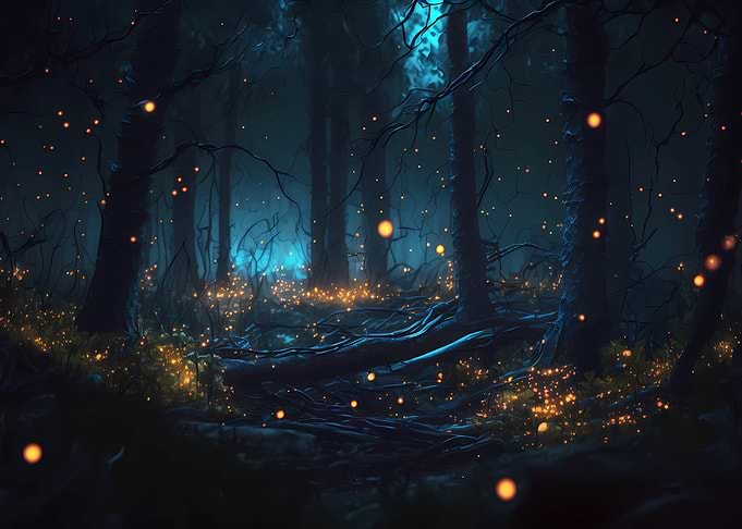 Magical fantasy forest