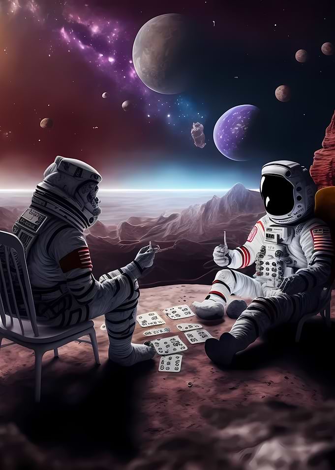 Astronaut Playing Card