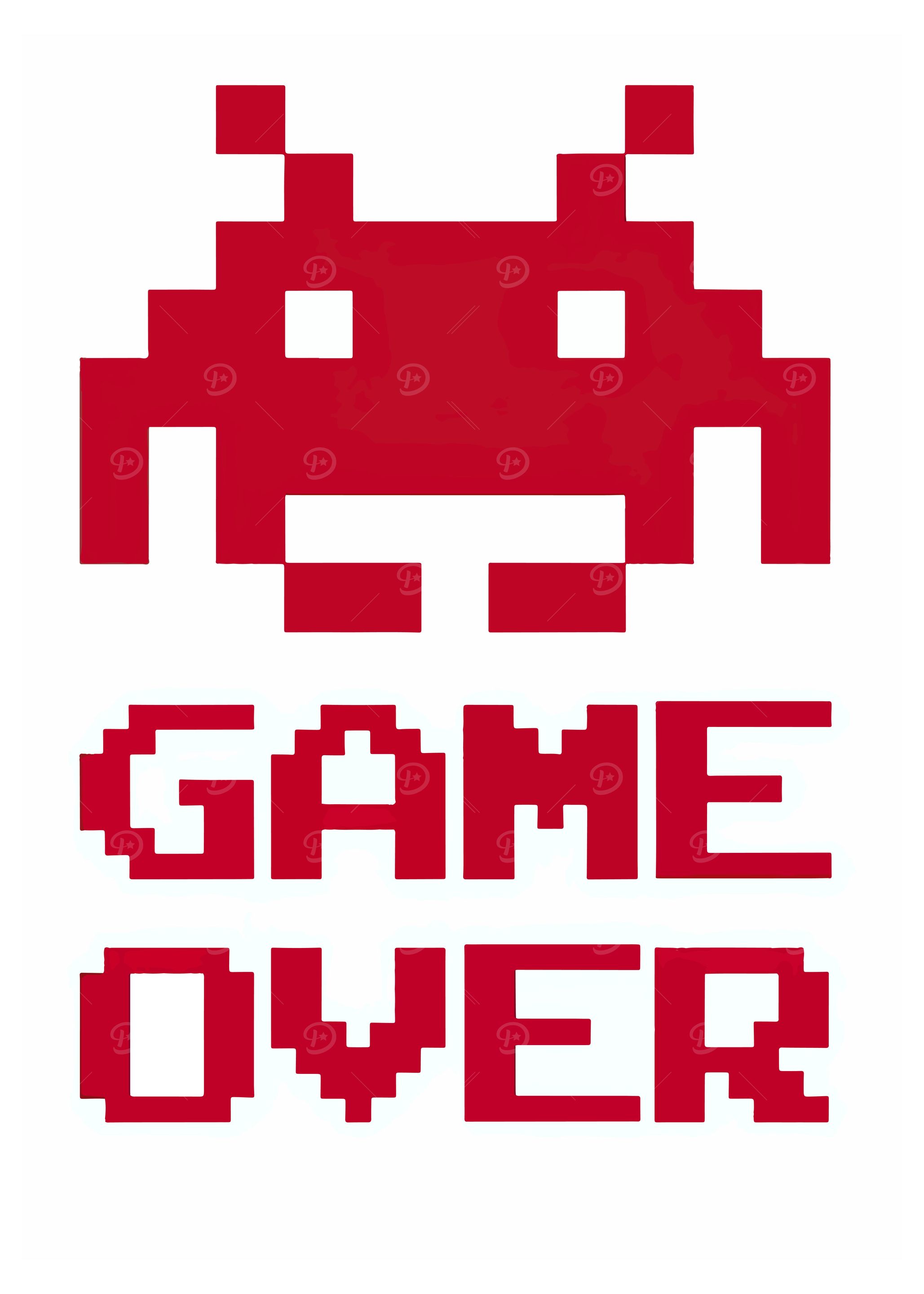 game over pixel art