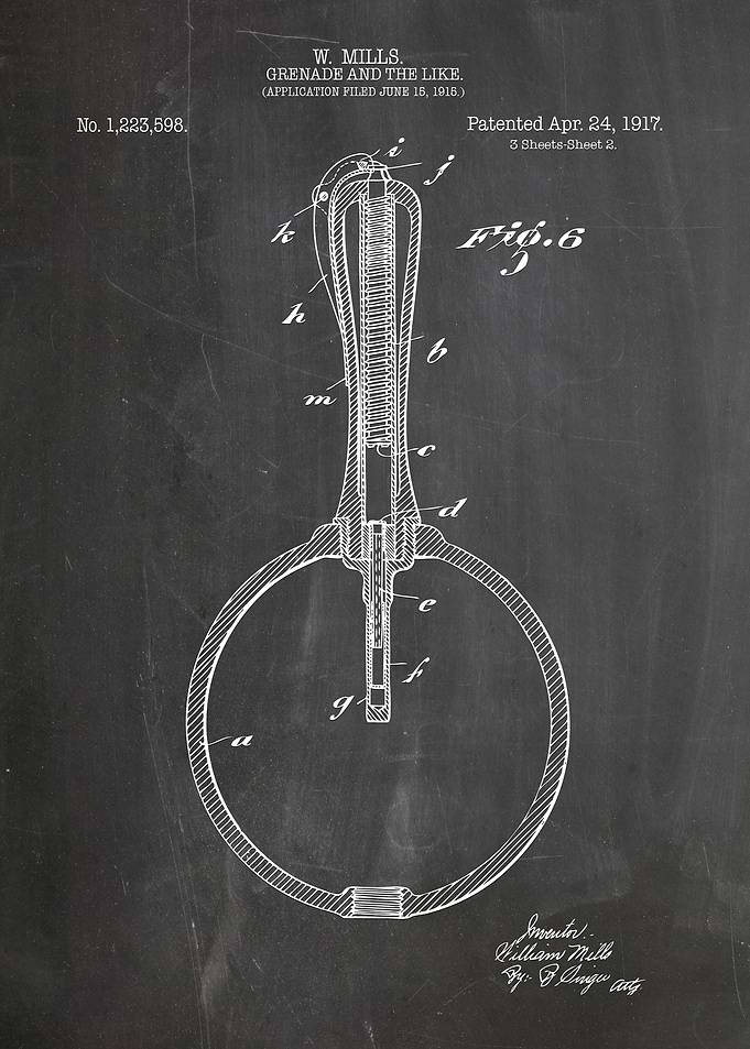 Grenade patent 1917