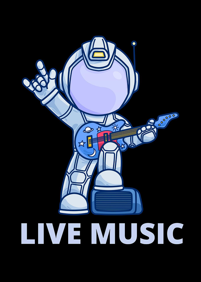 Astronaut Playing Music