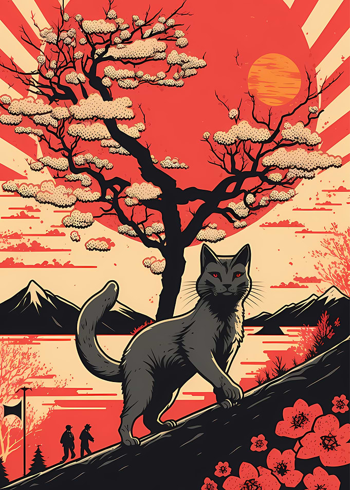 Japanese Cat Vector