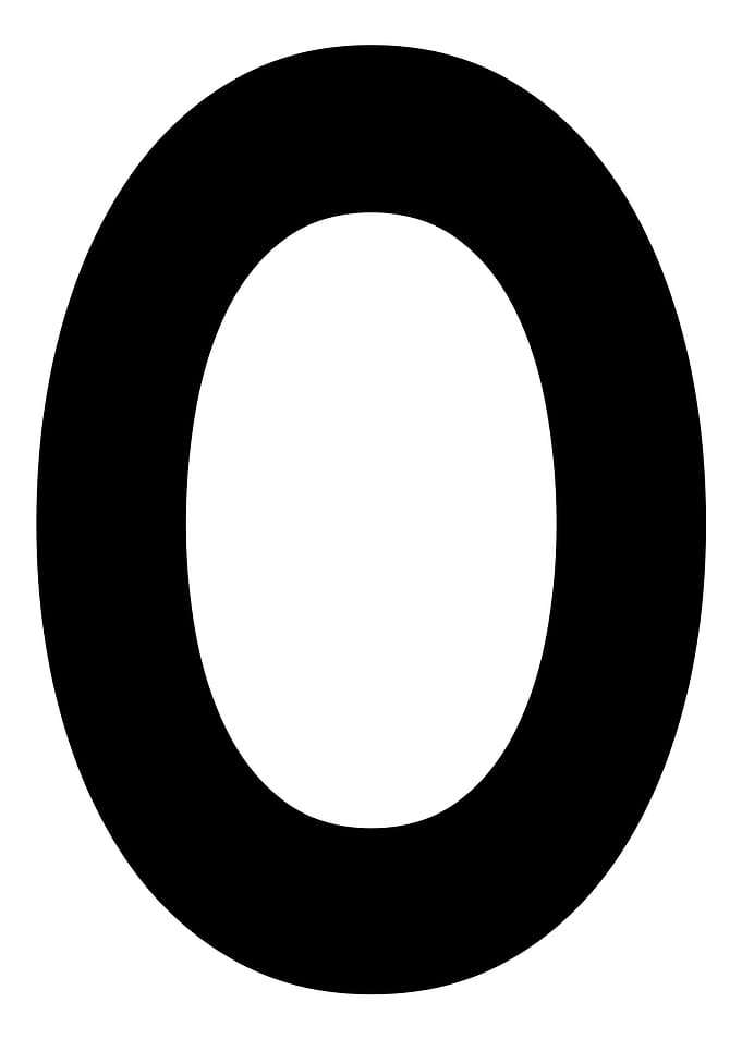 Letter O in black