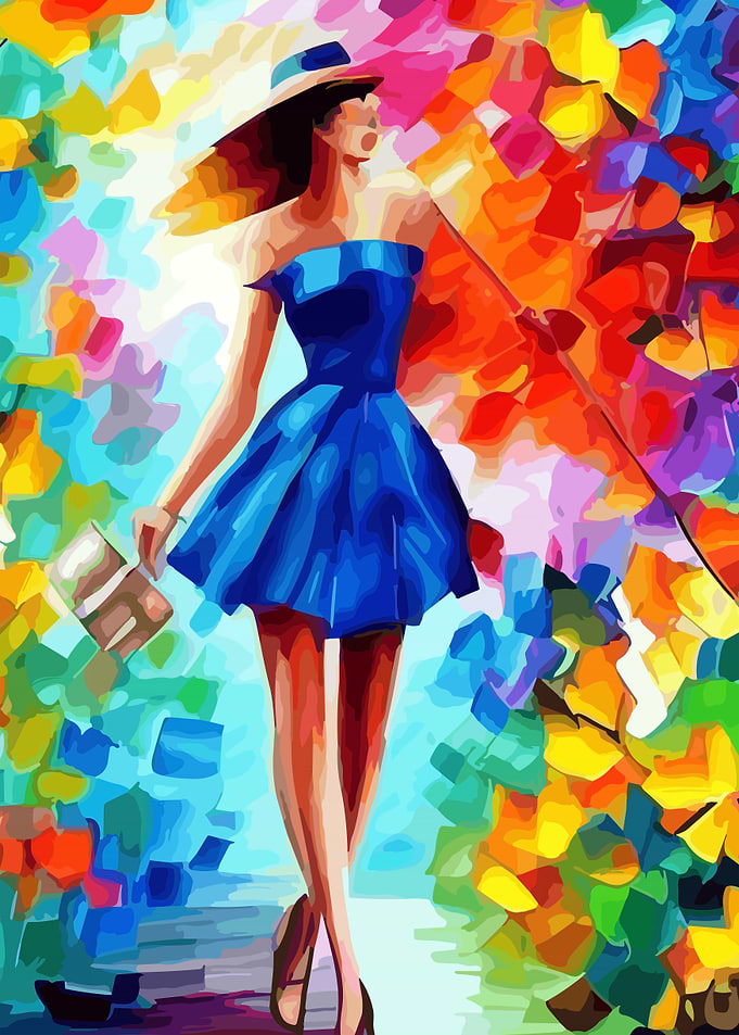 Fashion Girl Abstract Art