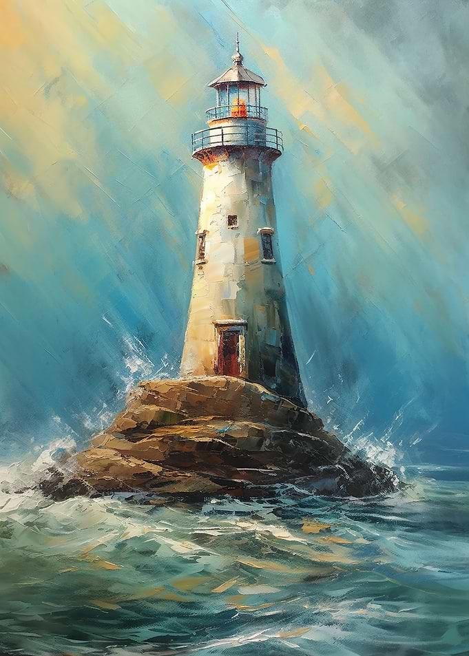 Lighthouse Oil Painting