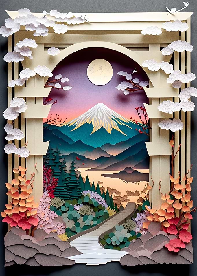 Abstract Japanese Colorful
