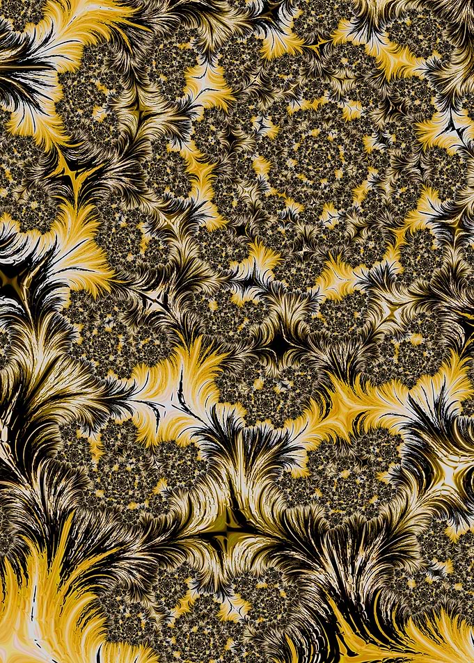 Trippy Bold Yellow Fractal