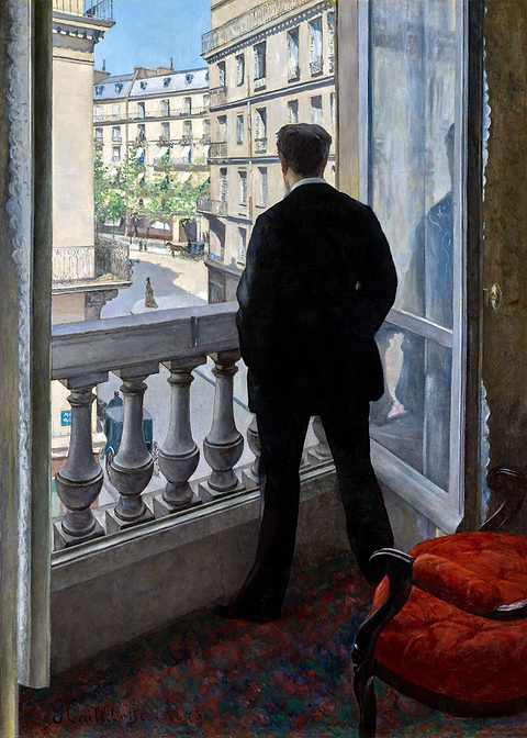 Young Man at His Window — living room metal wall art