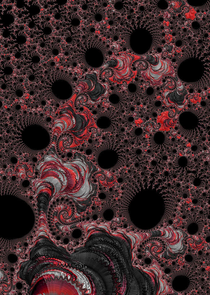 Trippy Red Spiral Fractal