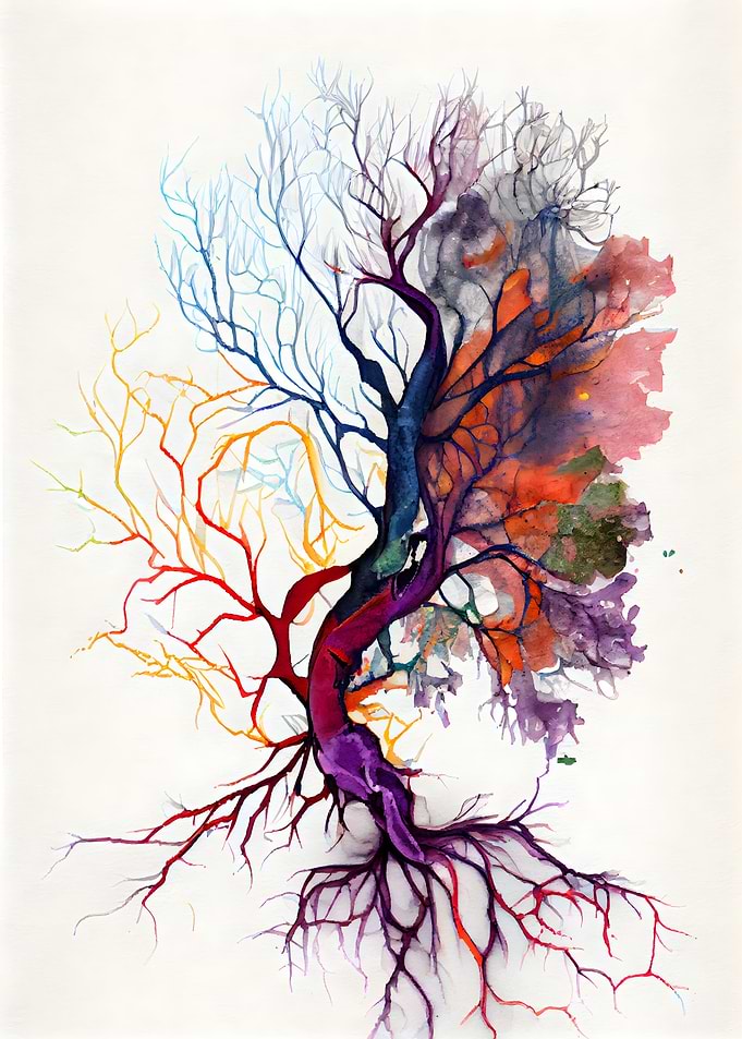 Colorful Human Veins