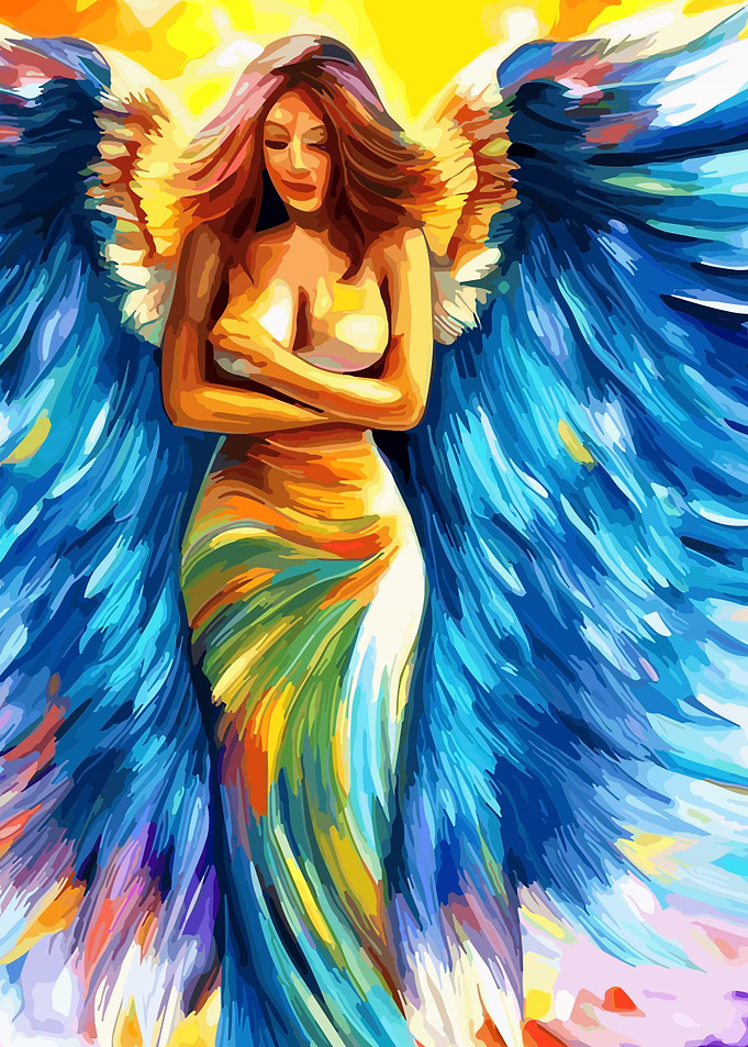 Crying Angel Abstract Art