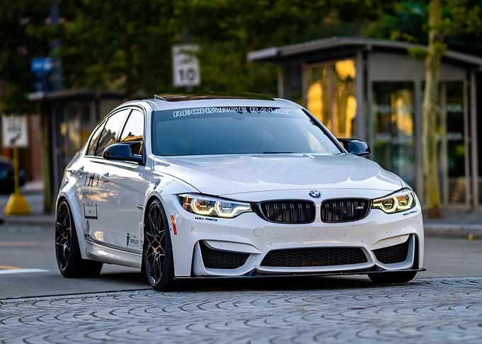 White BMW Sport Car