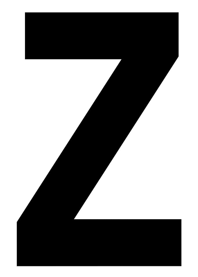 Letter Z in black