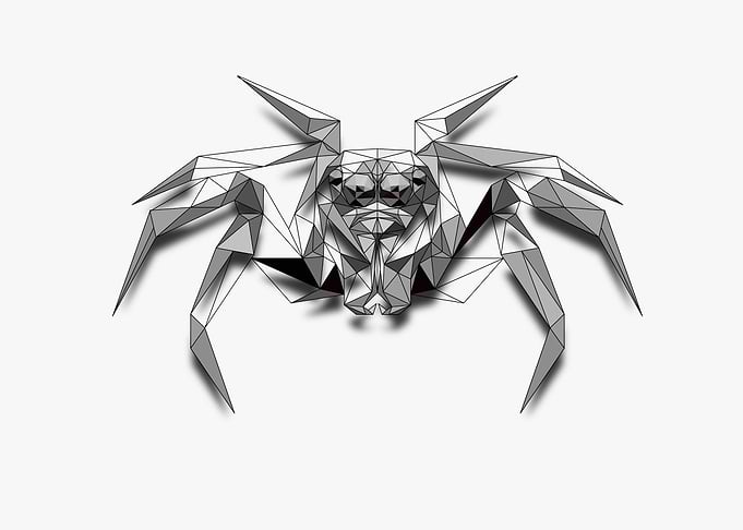 Spider Lowpoly Half Frame