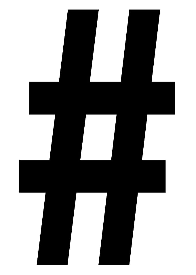 Hashtag Pound Sign