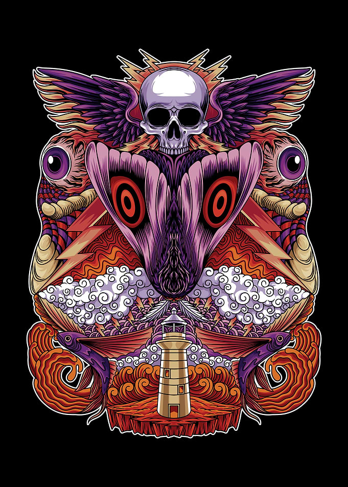 Psychedelic Moth