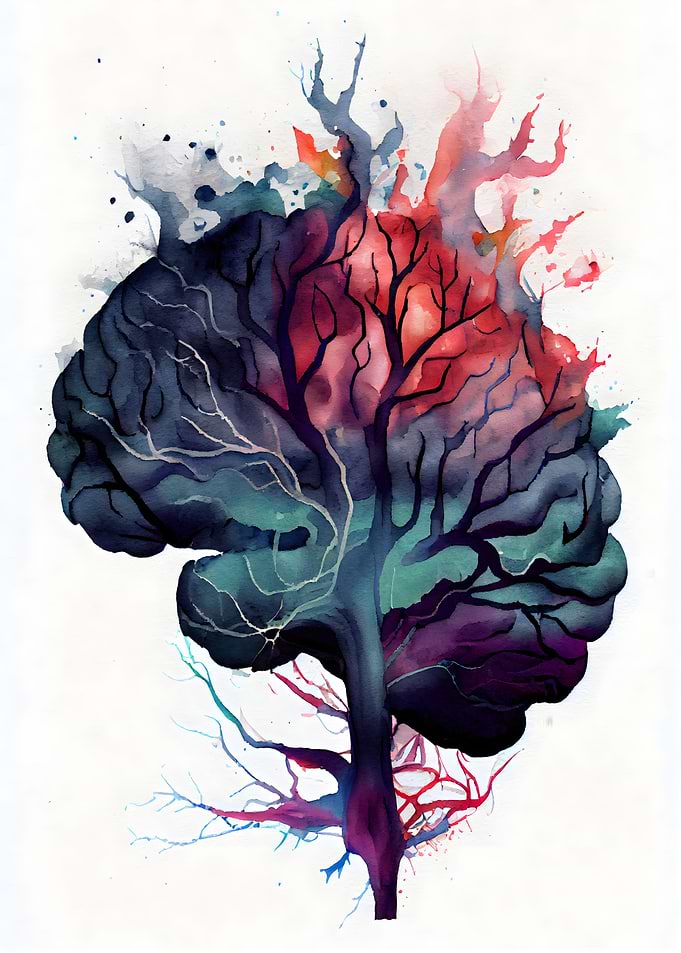 Colorful Human Brain
