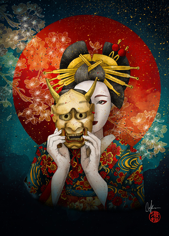 Geisha and Mask