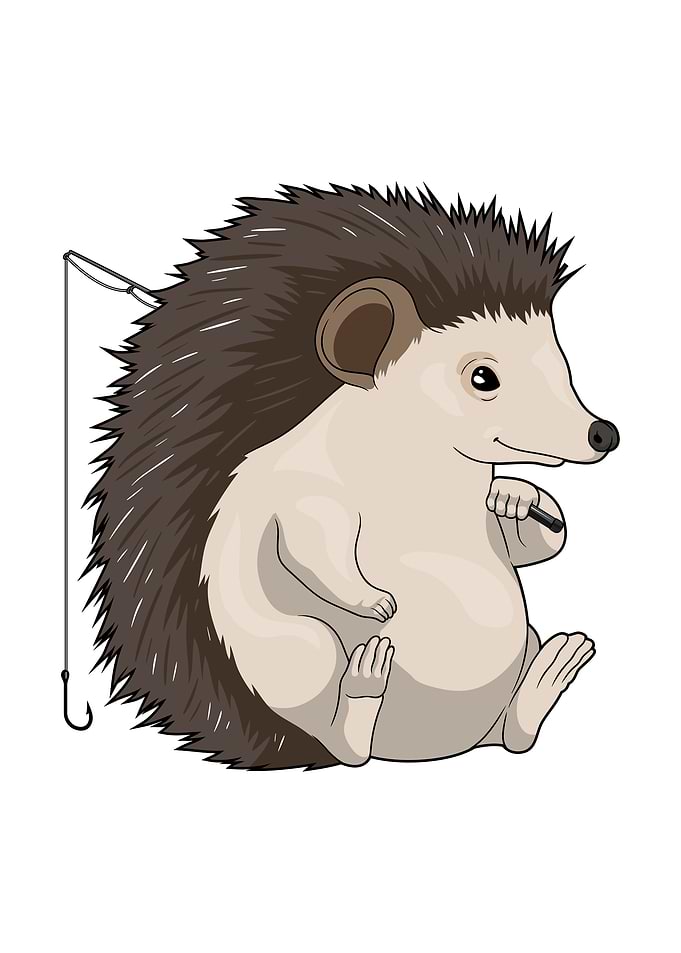 Hedgehog Fisher Fishing