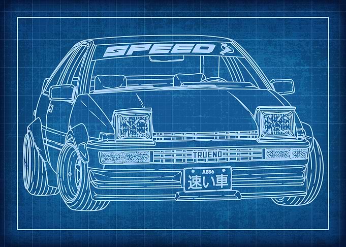 Toyota Trueno Blueprint