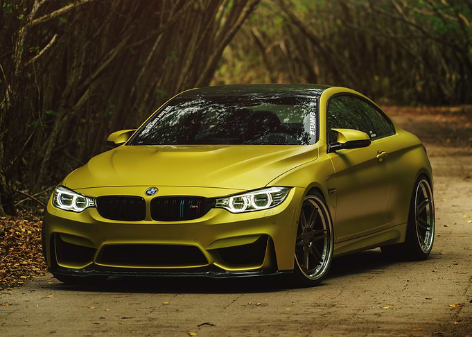 Yellow BMW Sport Car