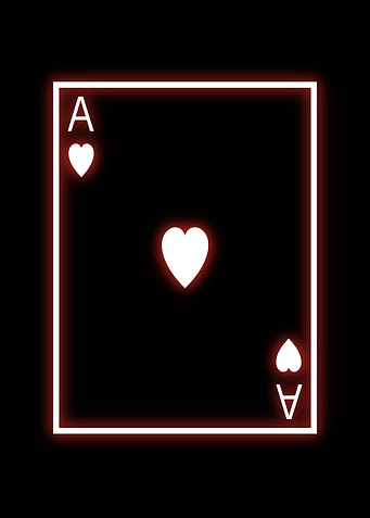 poker cards neon edits