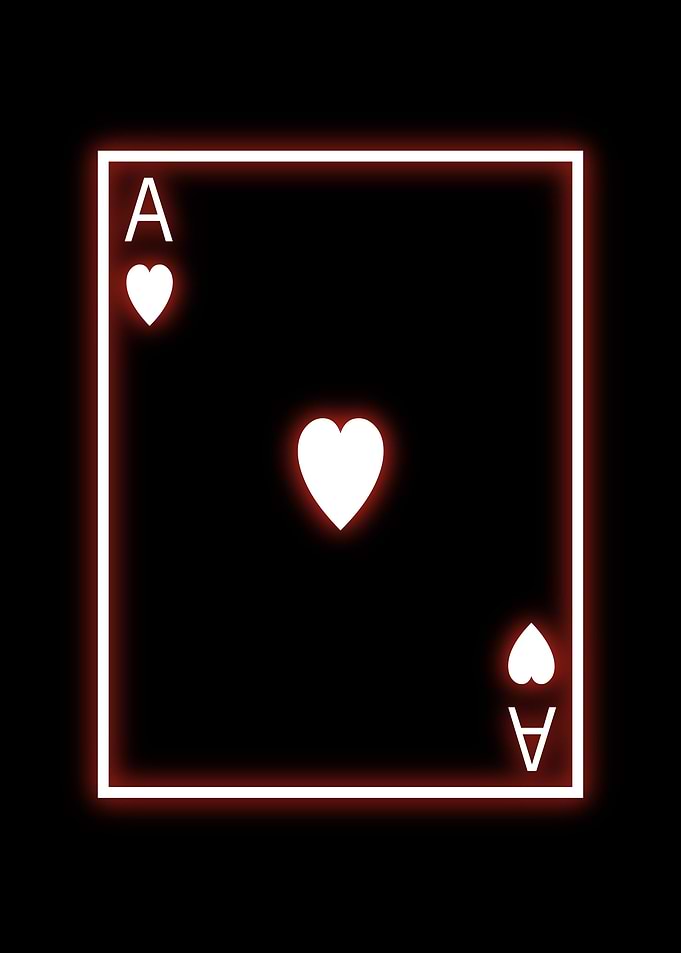 poker cards neon edits