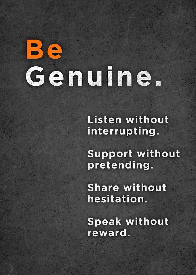 Be Genuine