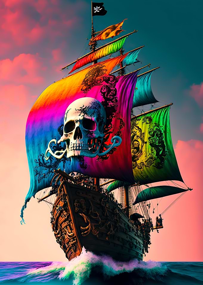Pirate ship colorful