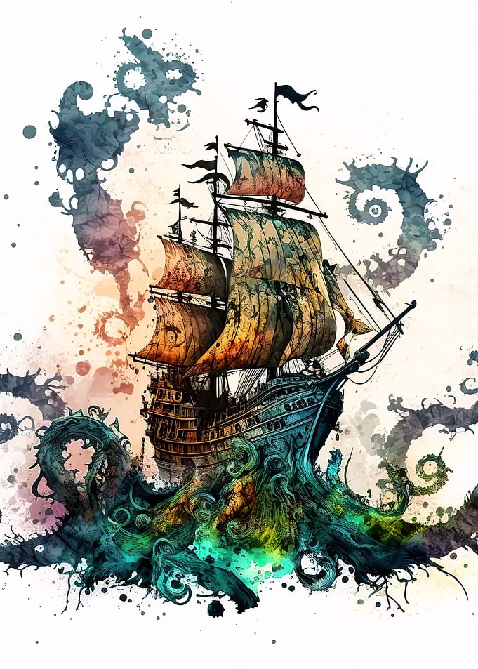 Pirate ship colorful