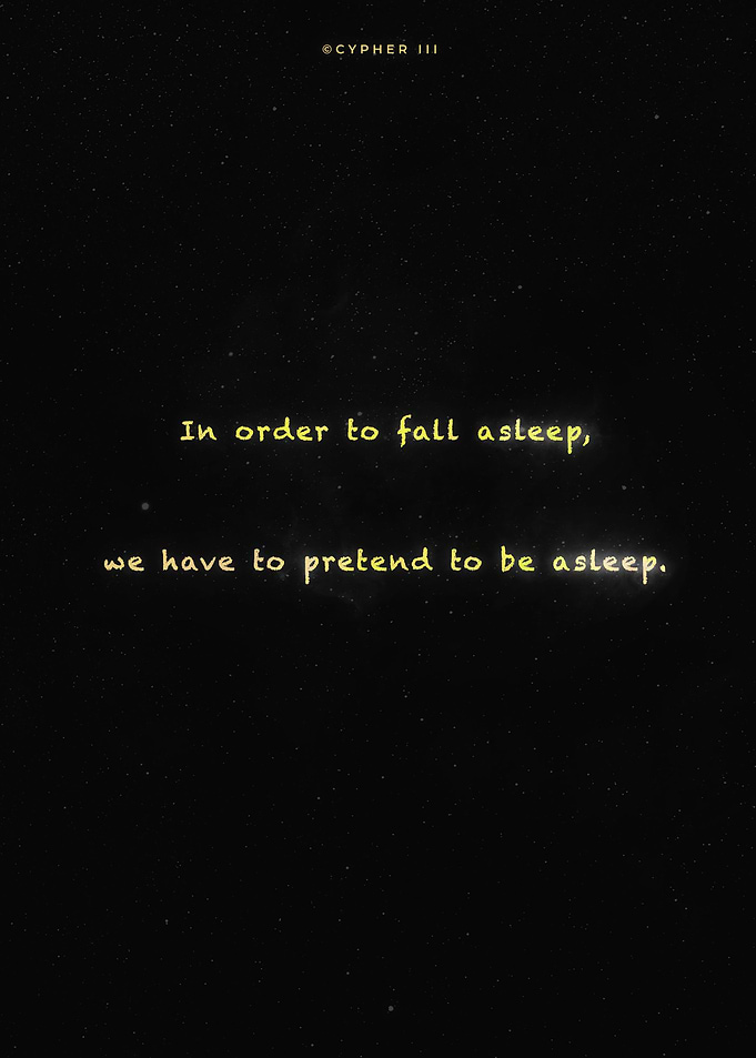 Pretend to be asleep