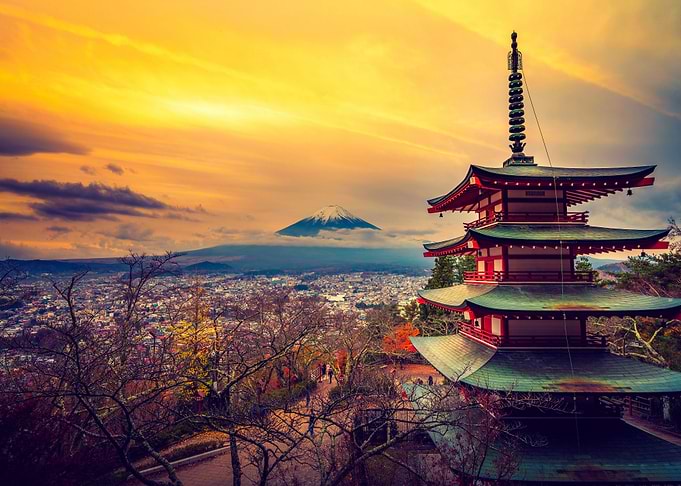 Japanese scenery Mt fuji