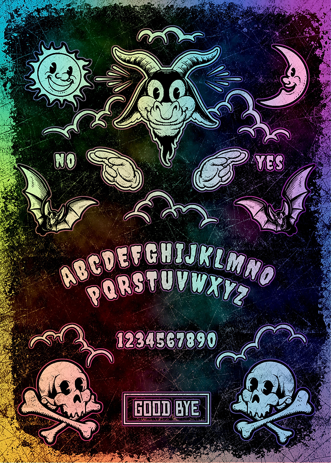 Pastel Goth Ouija Board