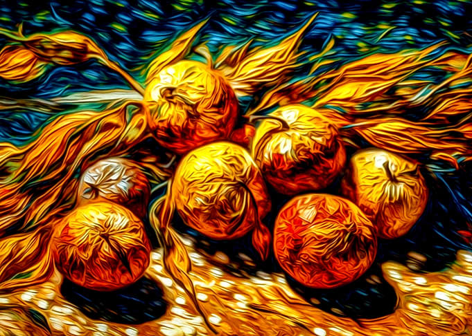 Flower Vangogh style