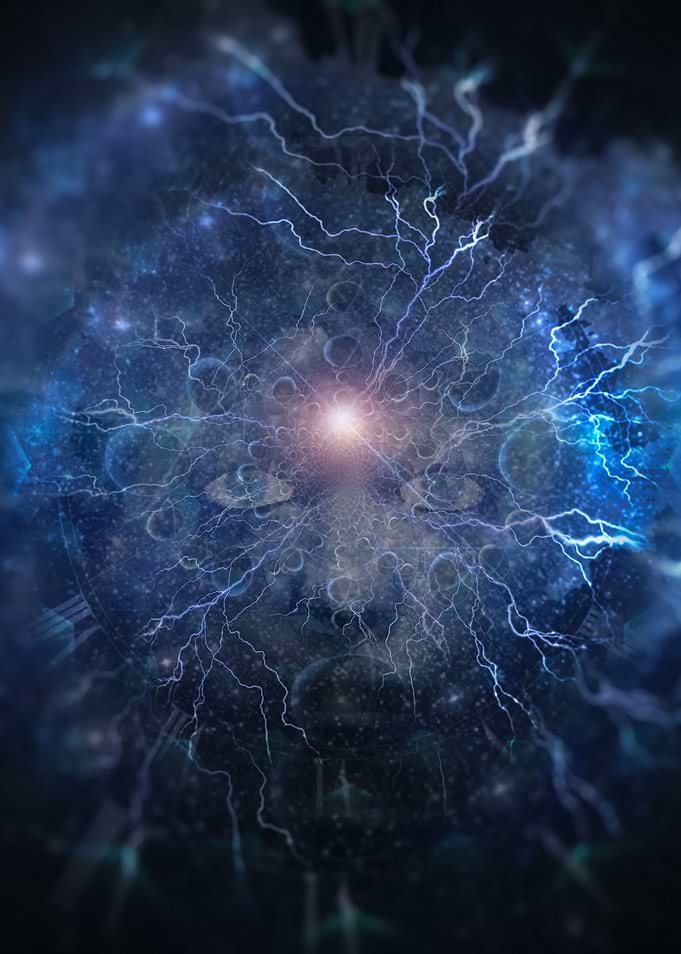 Face with lightnings