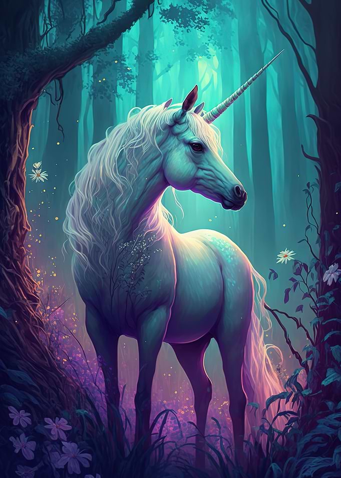 A cartoon unicorn
