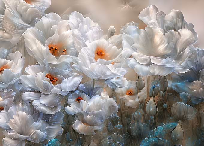 A painting of flowers