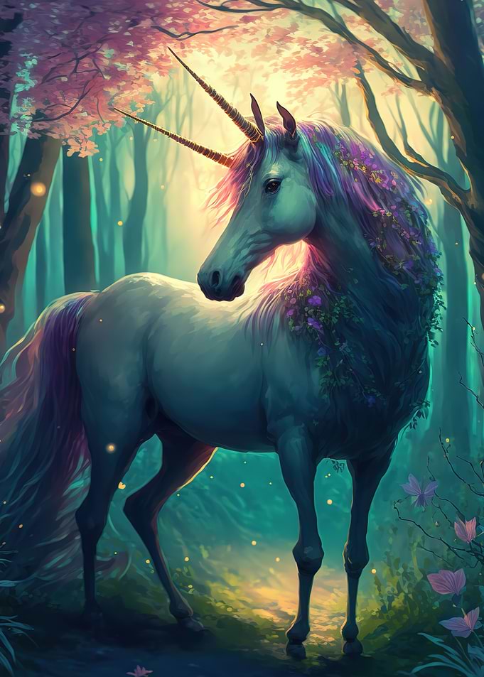 A cartoon unicorn